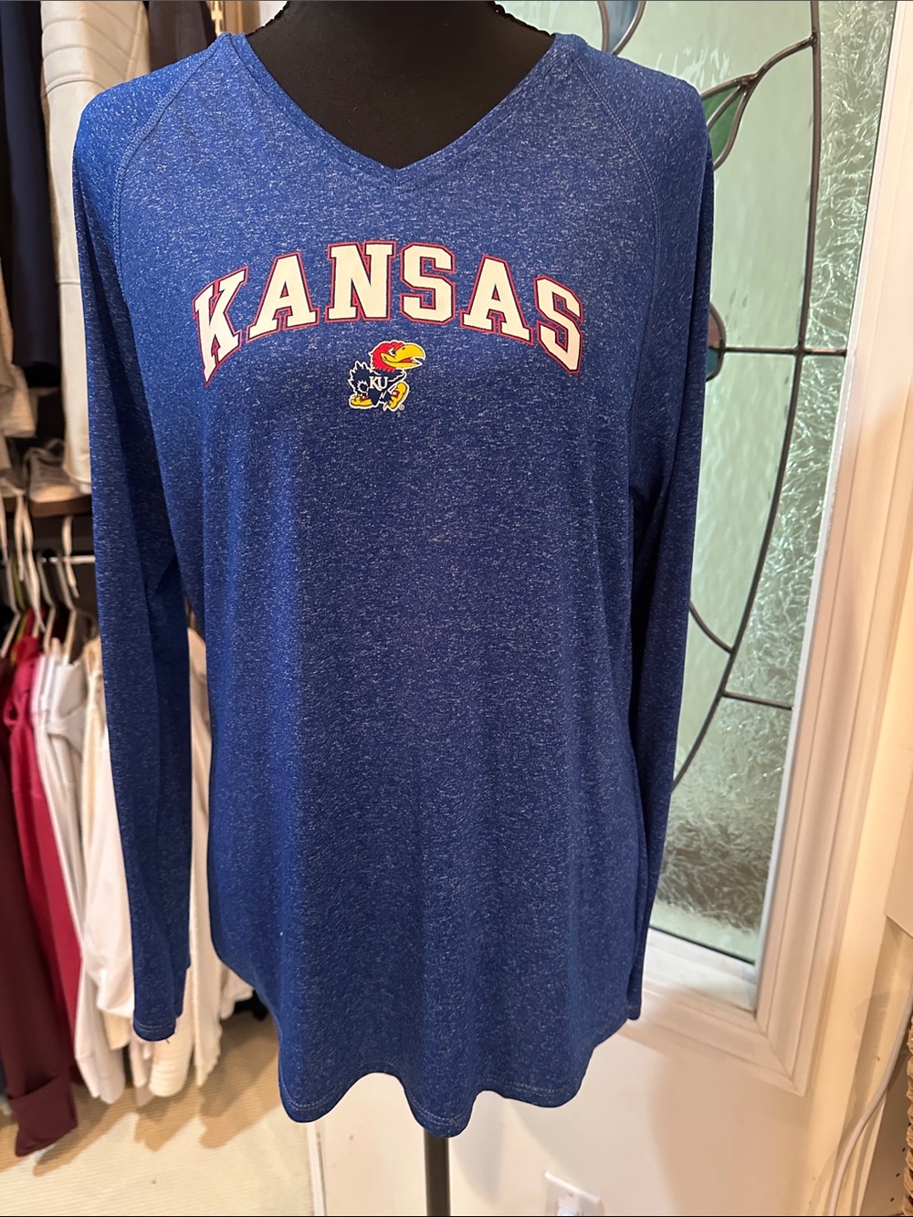 Kansas Long Sleeve Women’s Top - Blue - size large